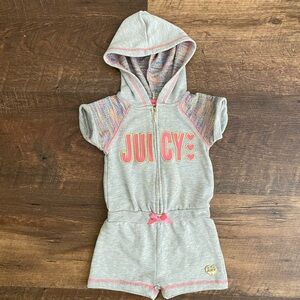 Juicy Couture Heather Gray Hooded Romper 3T